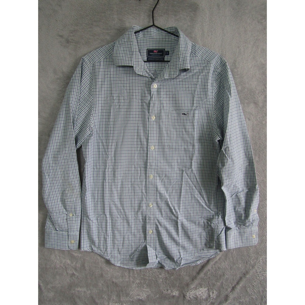 Vineyard Vines Classic Fit Tucker Shirt Men's Blue Gingham Performance
